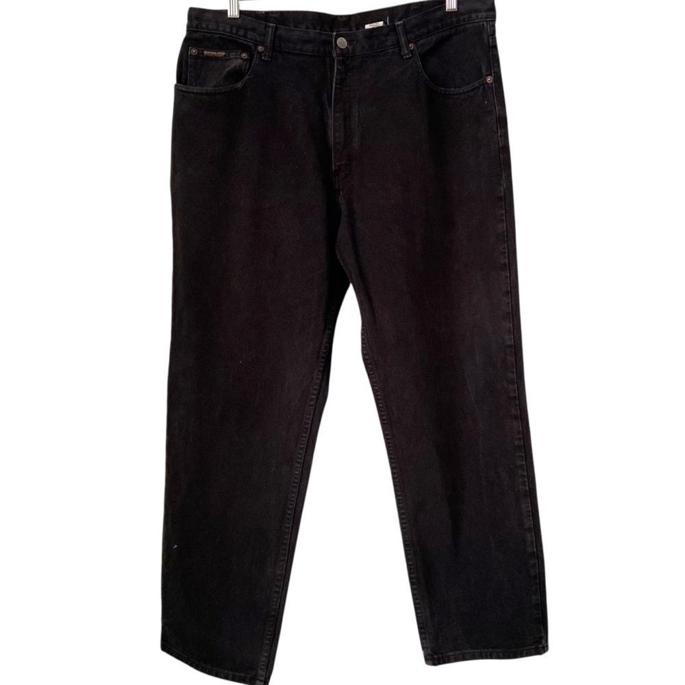 Vintage Calvin Klein Black Straight Leg Jeans in Size 38 Unisex